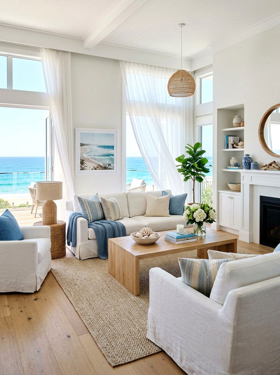 Coastal Living Room - 30 viral living room decor ideas