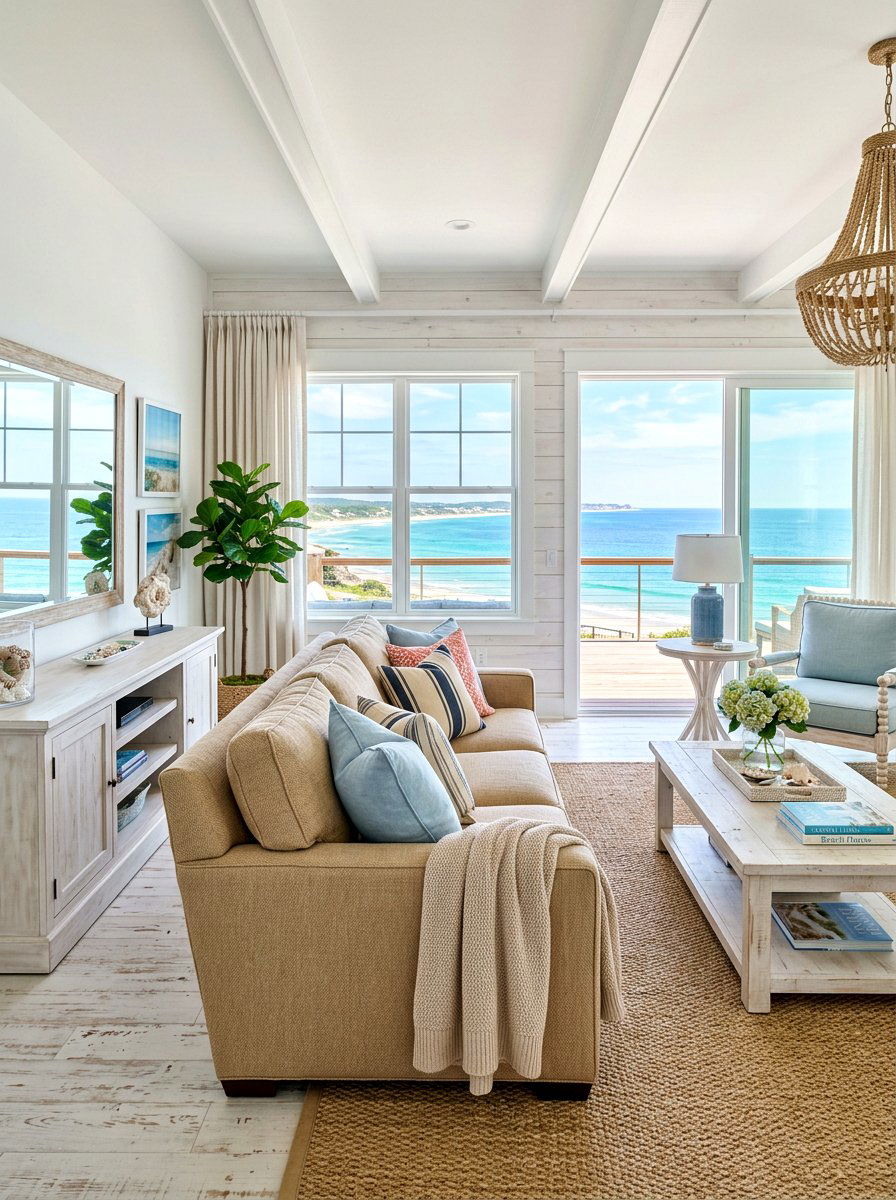 Coastal Living Room Brown Sofa - 30 brown sofa living room ideas