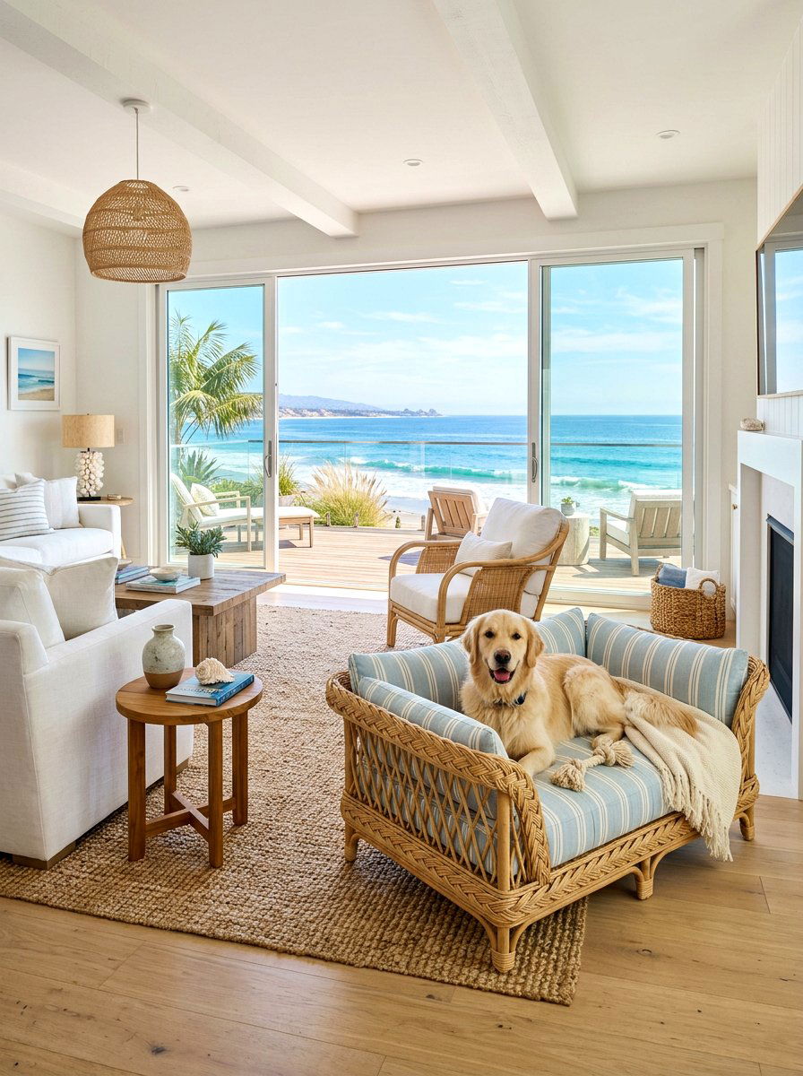 Coastal Living Room Pet Sofa - 30 pet friendly sofa styling ideas