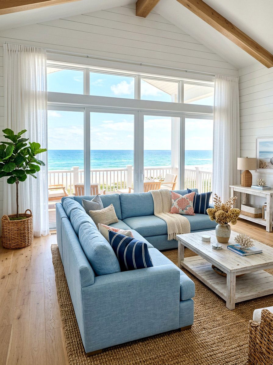 Coastal Living Room Sectional - 30 family room sectional ideas