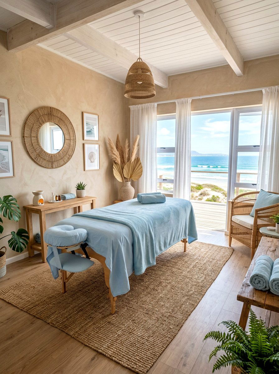 Coastal Massage Space - 30 massage corner ideas