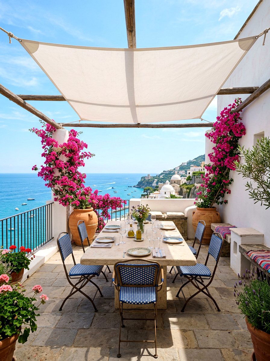 Coastal Mediterranean Terrace - 30 alfresco birthday party ideas