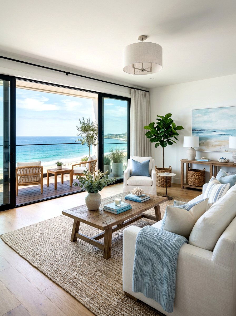 Coastal Modern Living Room - 30 modern living room ideas