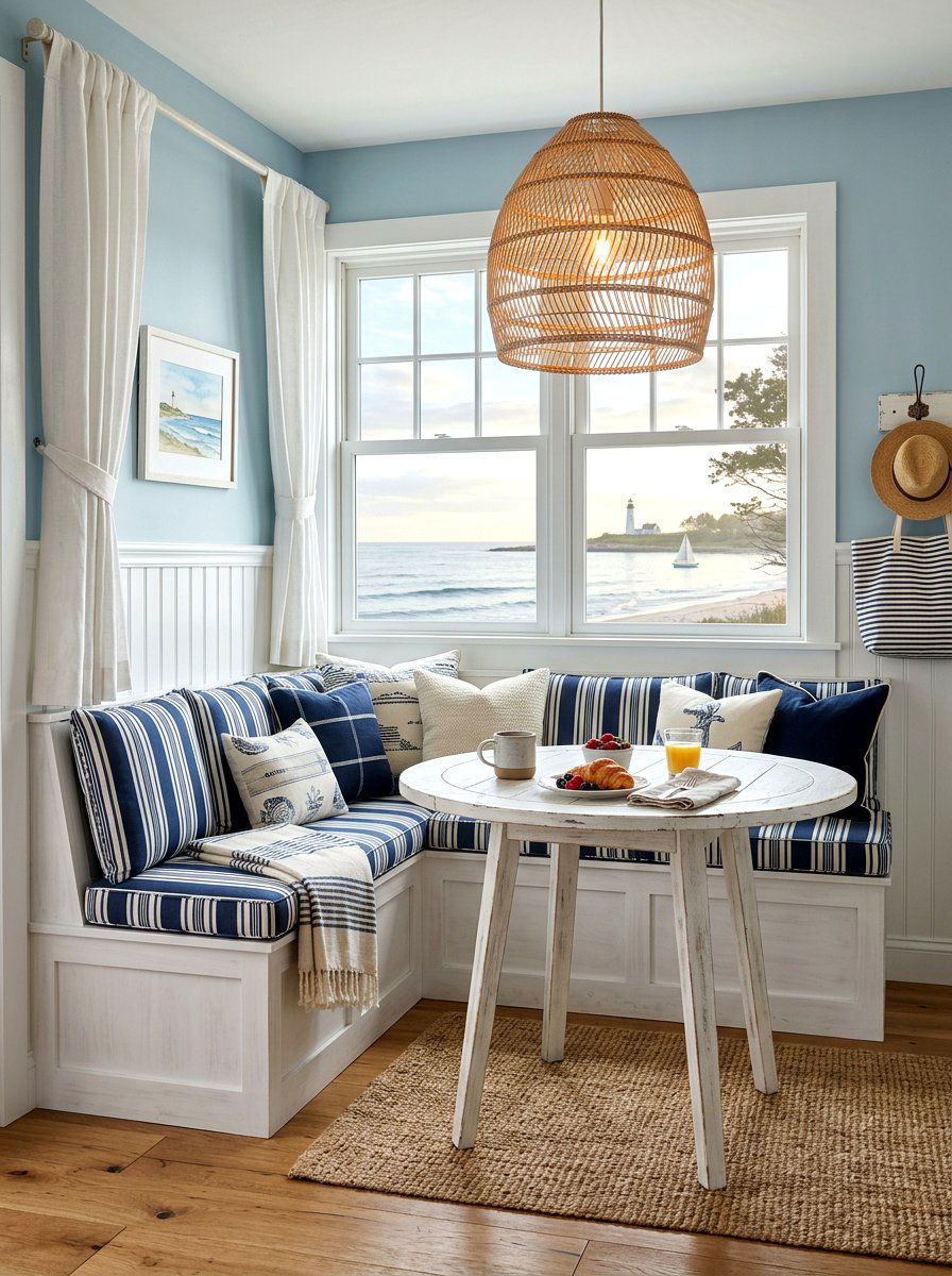 Coastal Morning Nook - 30 at home cafe dining ideas