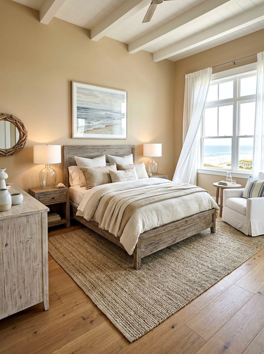 Coastal Neutral Guest Room - 30 neutral home decor ideas