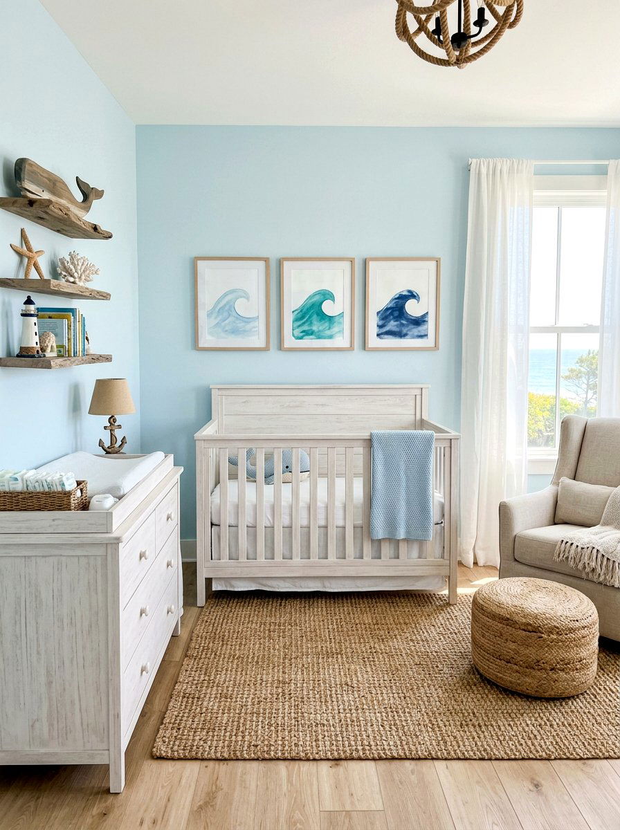 Coastal Nursery Theme - 30 Pinterest nursery ideas