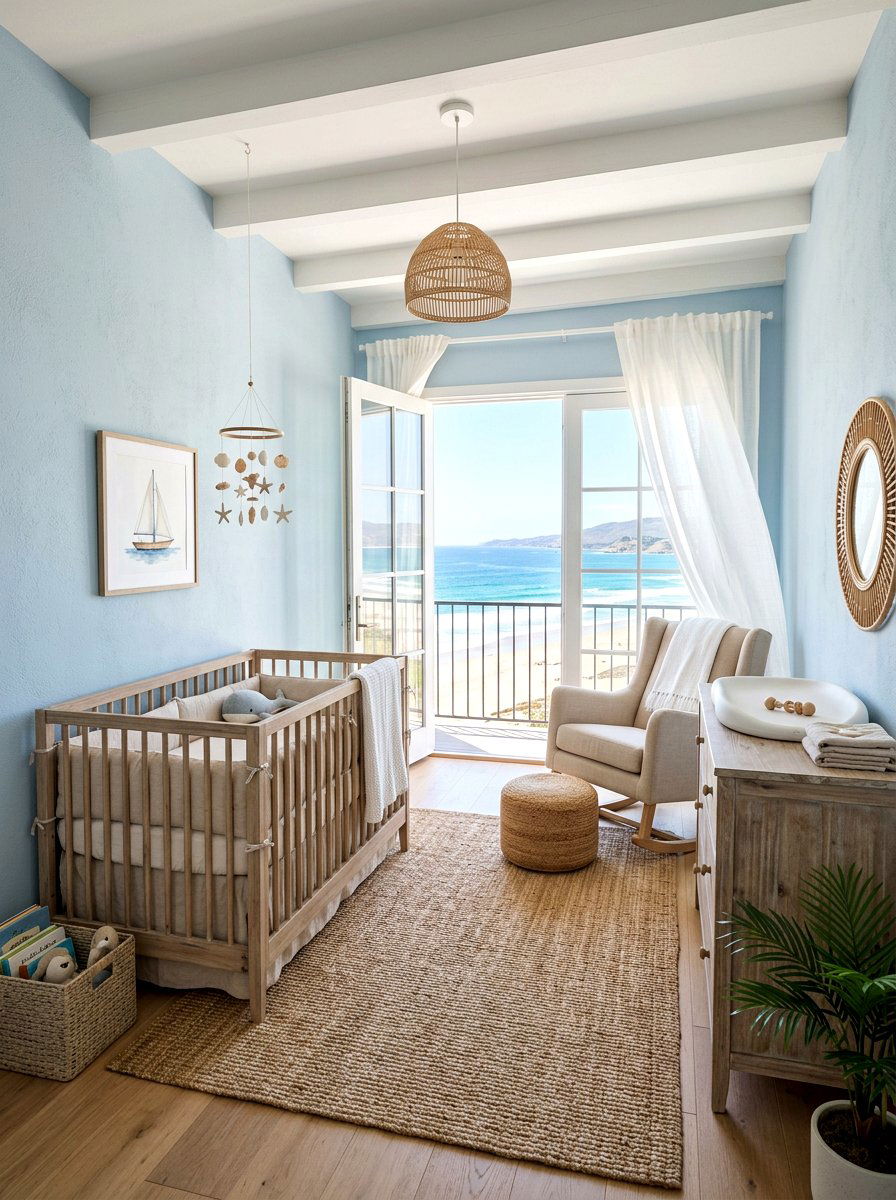 Coastal Nursery - 30 minimalist nursery ideas