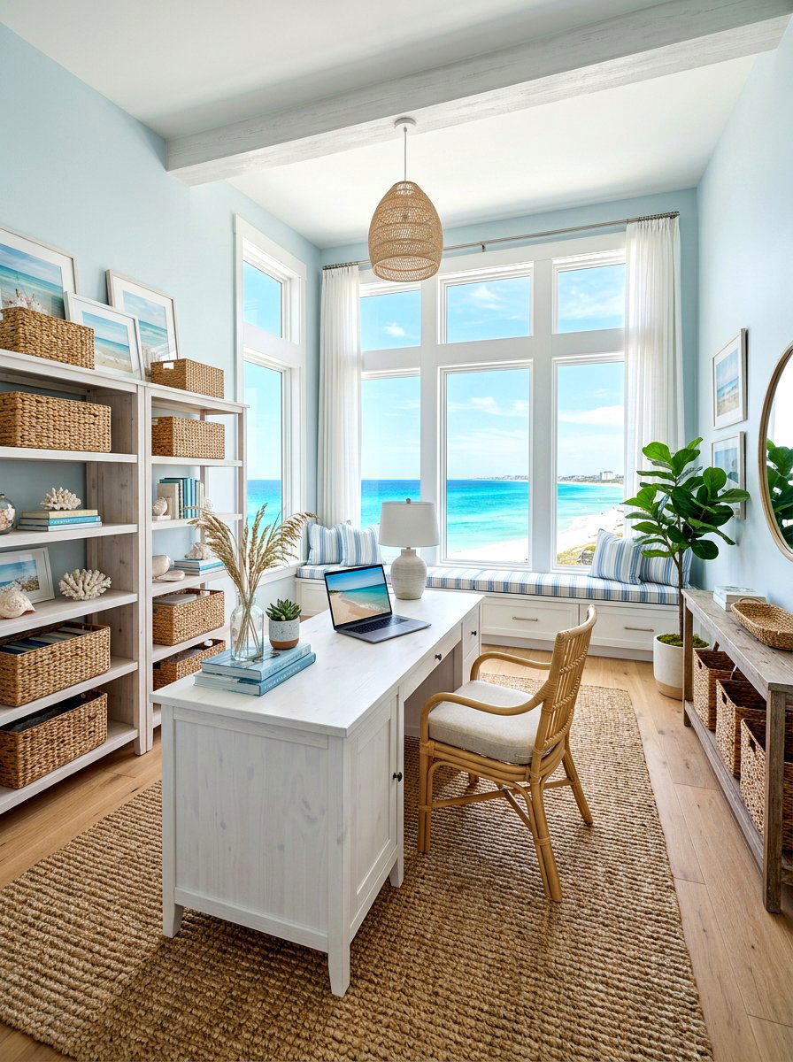 Coastal Office - 30 flex room office ideas