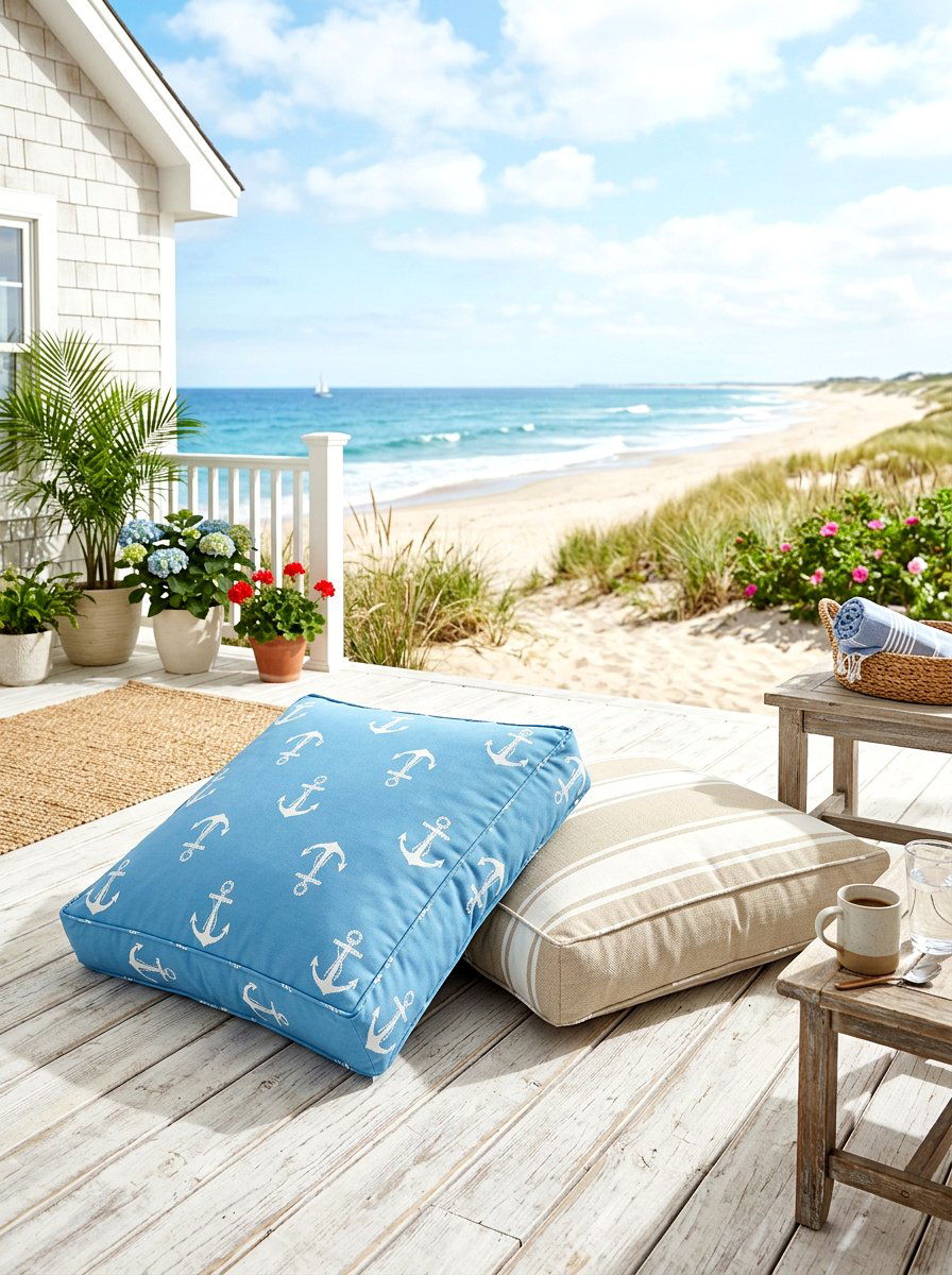 Coastal Outdoor Floor Pillow - 30 outdoor floor pillow ideas aesthetic