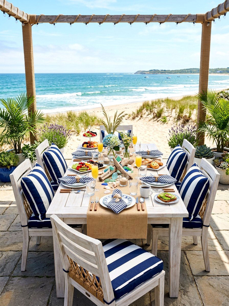 Coastal Patio Brunch - 30 brunch patio setup ideas
