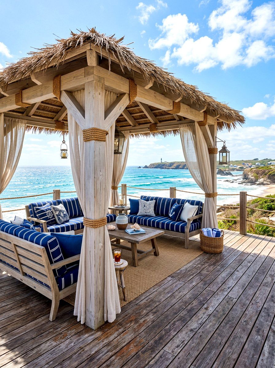 Coastal Patio Cabana - 30 cabana bed patio ideas