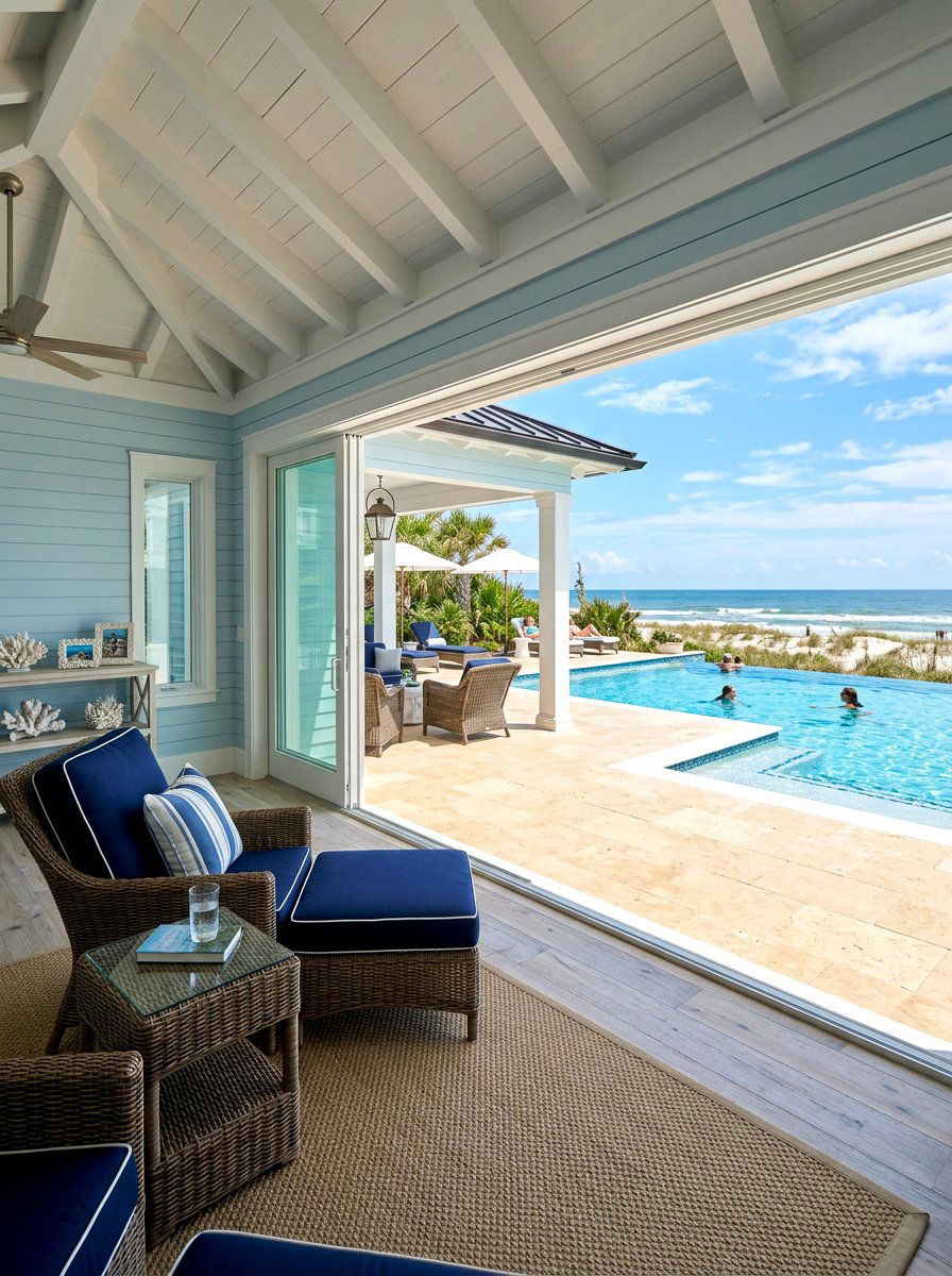Coastal Pool House - 30 pool house ideas