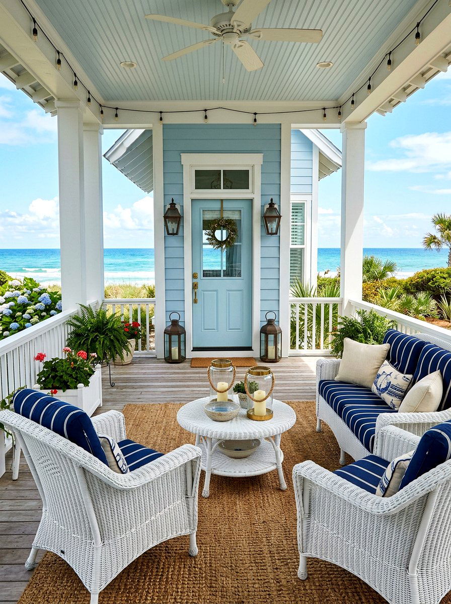 Coastal Porch Decor - 30 summer front porch ideas