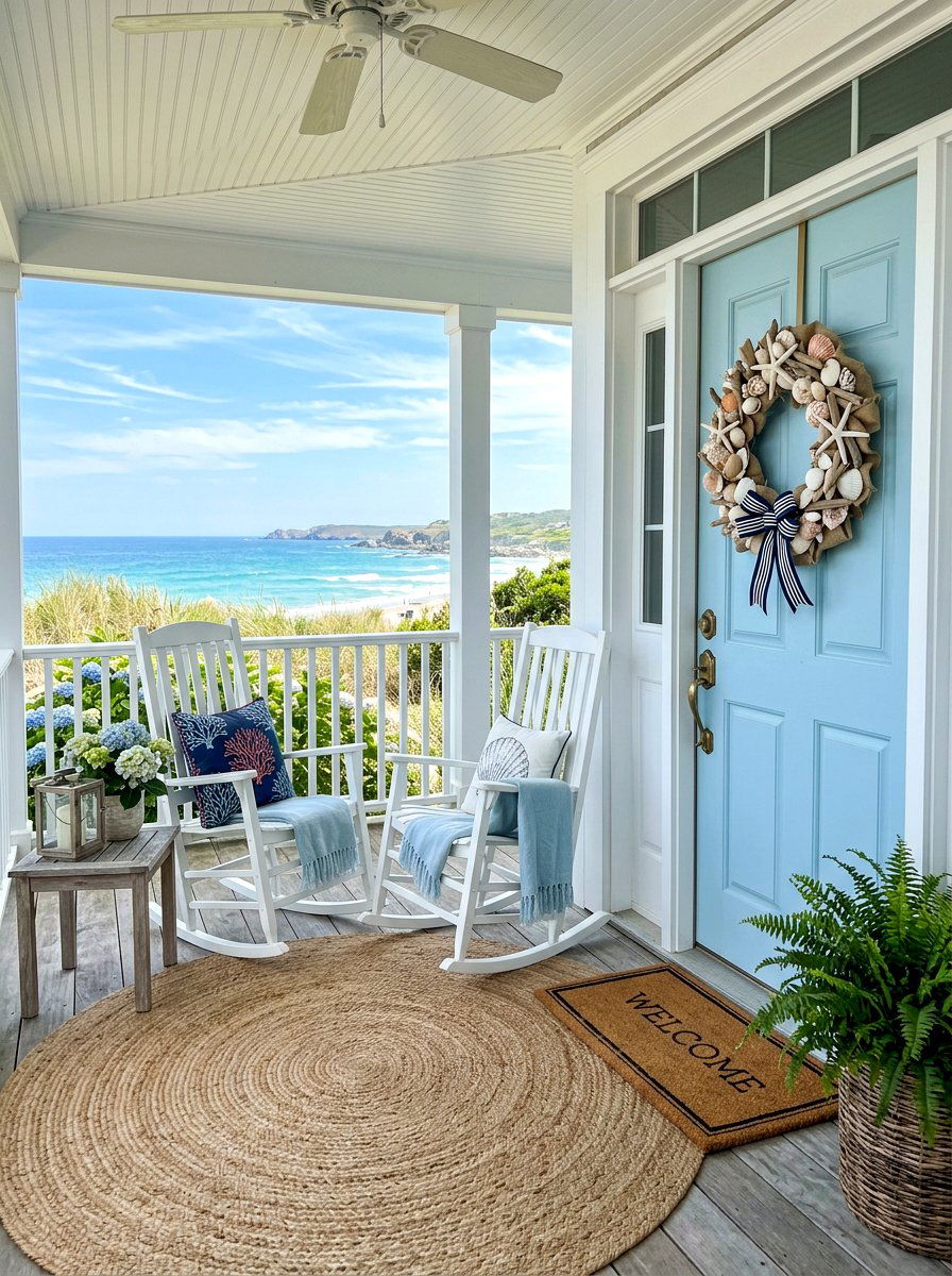 Coastal Porch Decor - 30 front door decor ideas