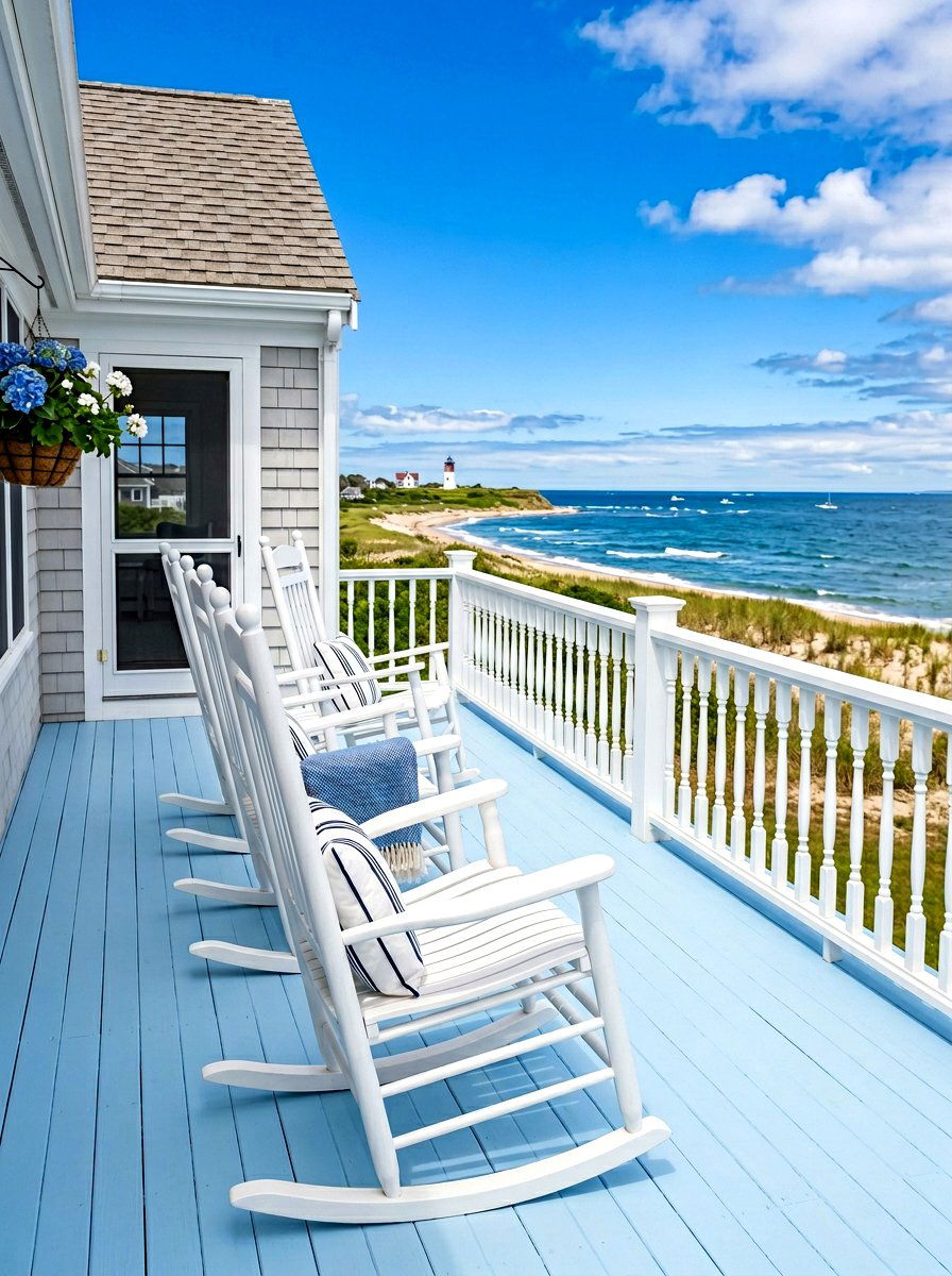 Coastal Porch Rocking Chairs - 30 conversation seating ideas