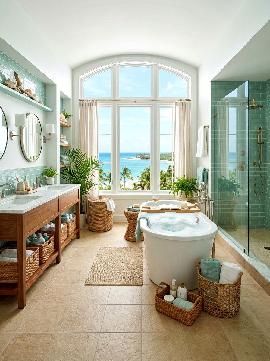 Coastal Resort Bathroom - 30 spa hotel bathroom ideas