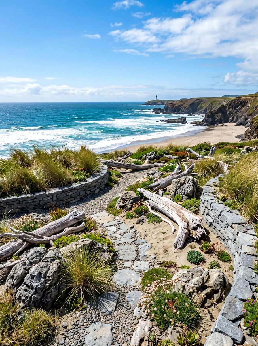 Coastal Rock Landscape - 30 front yard rock garden ideas
