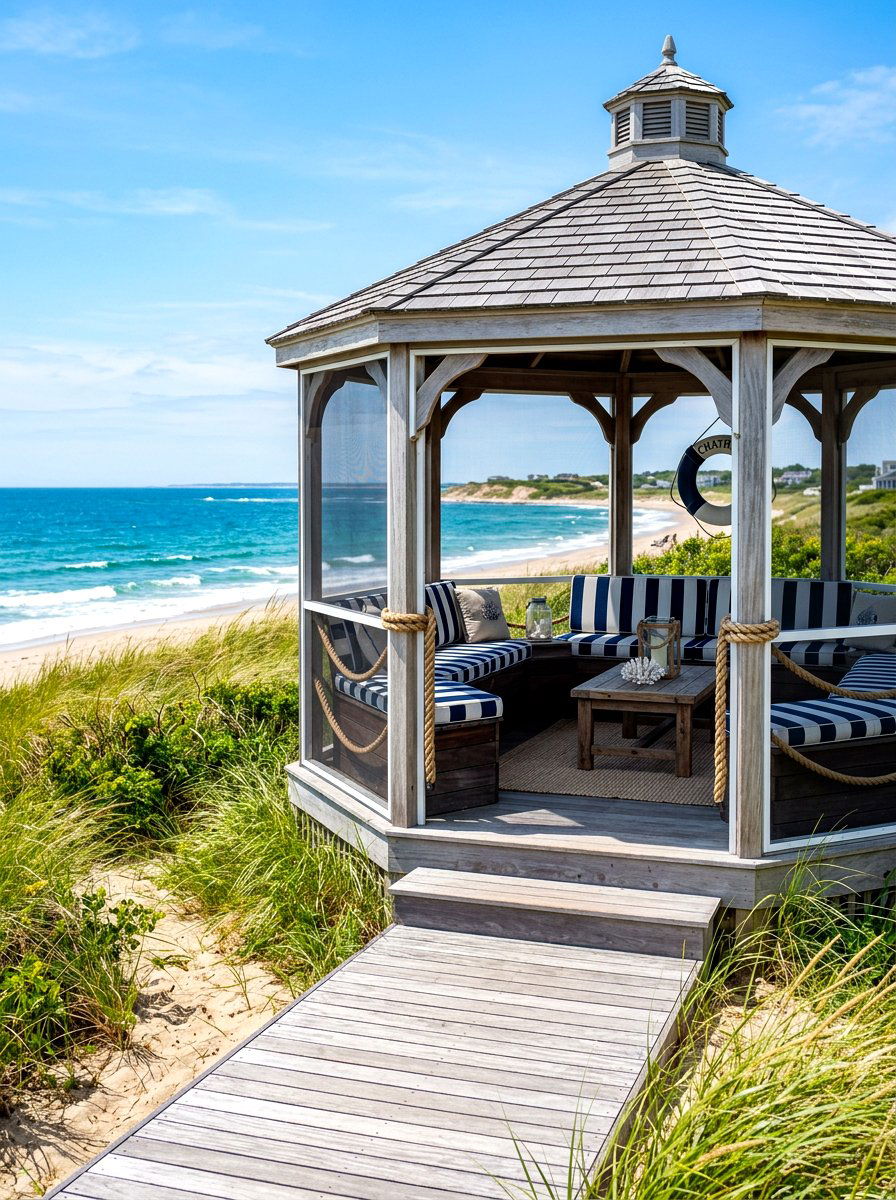 Coastal Screened Gazebo - 30 screened gazebo ideas