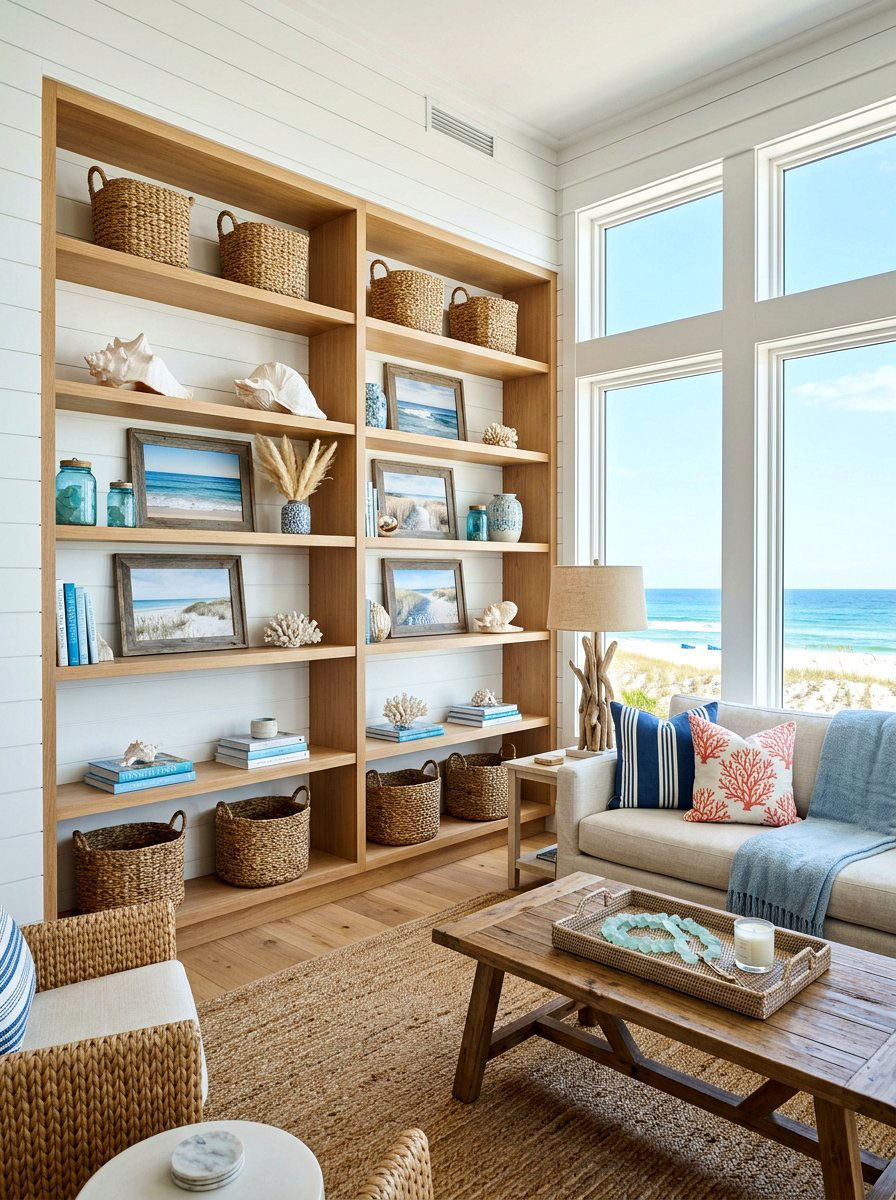 Coastal Shelf Filler - 30 shelf filler ideas