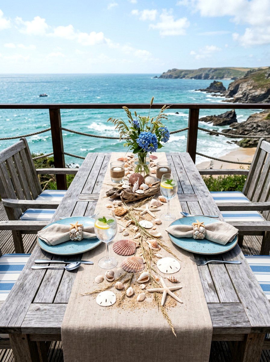Coastal Shell Decor - 30 summer table setting ideas