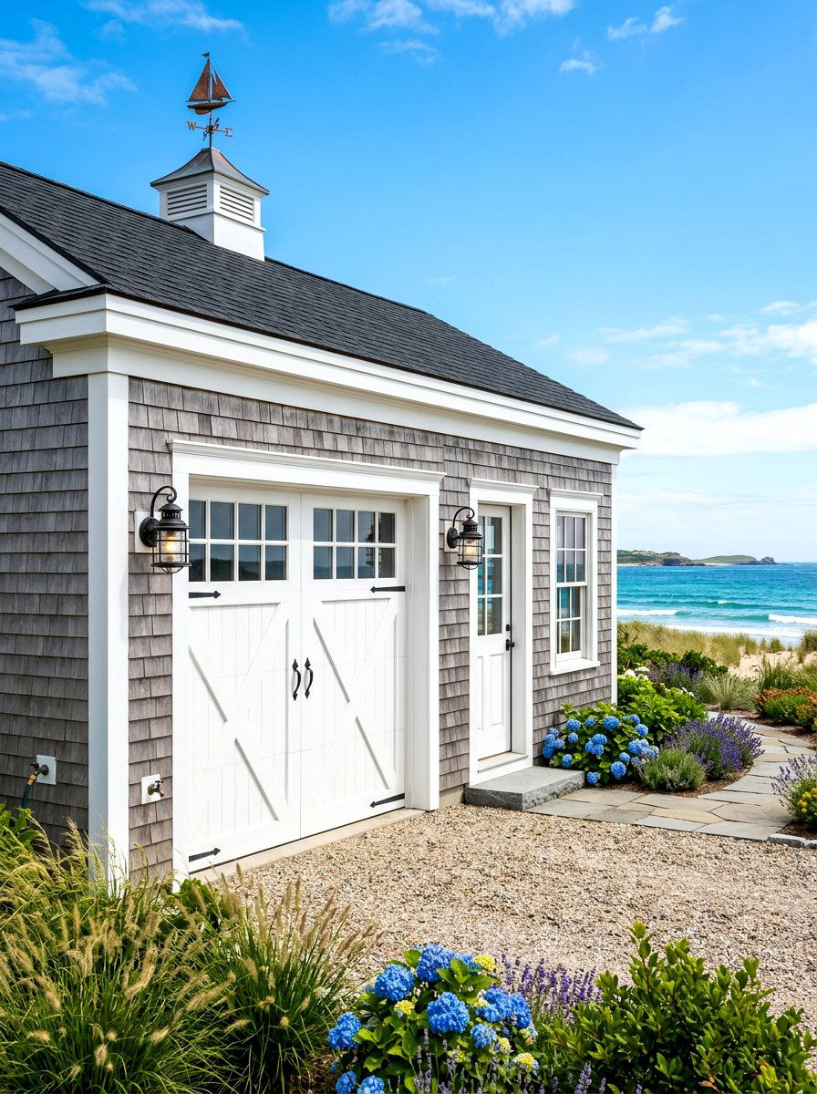 Coastal Shingle Style - 30 garage facade ideas