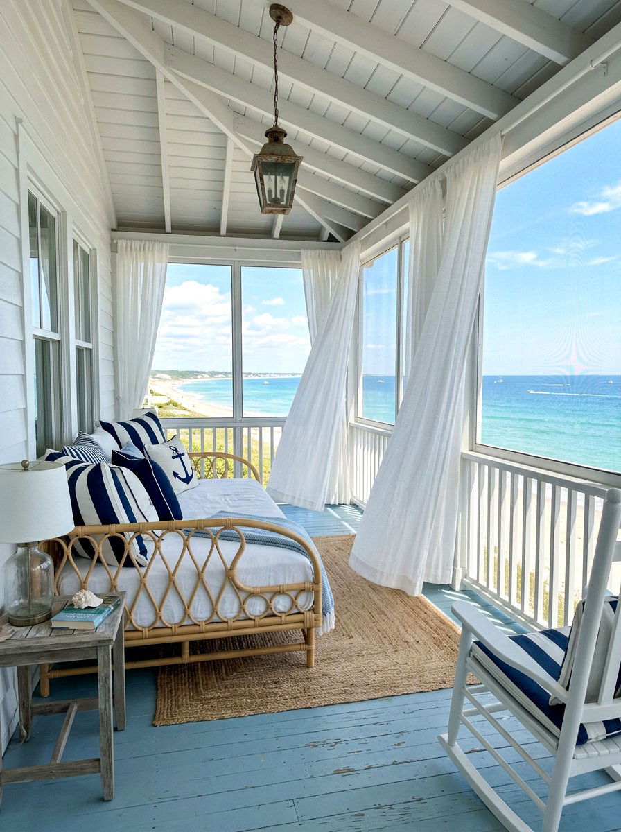 Coastal Sleeping Porch - 30 sleeping porch ideas