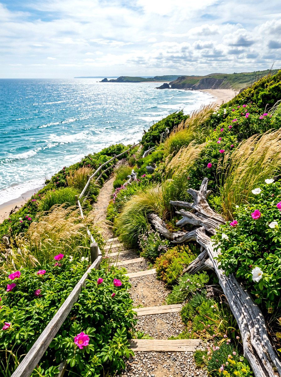 Coastal Slope Garden With Grasses - 30 slope garden ideas
