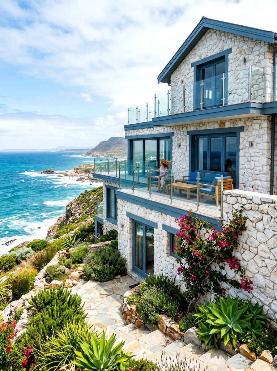 Coastal Stone House - 30 stone house exterior ideas