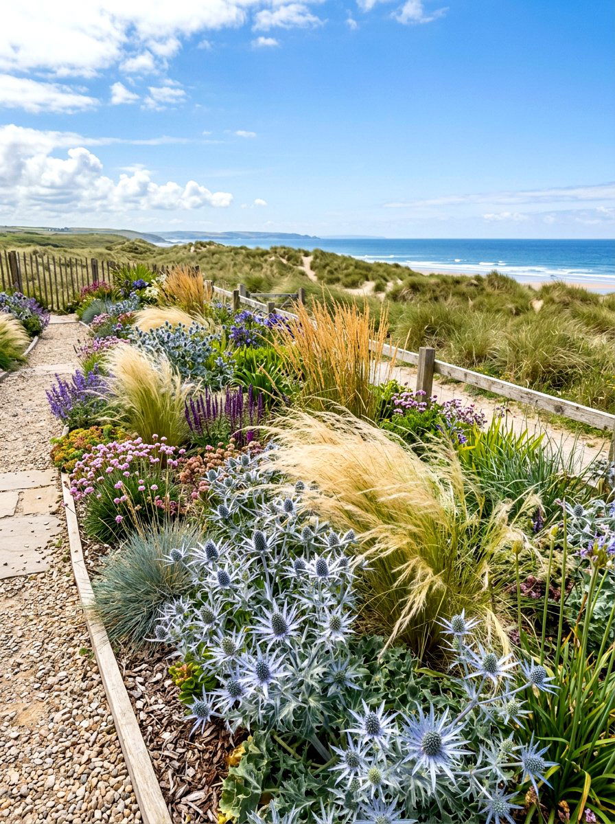 Coastal Style Garden Border - 30 mixed border garden ideas