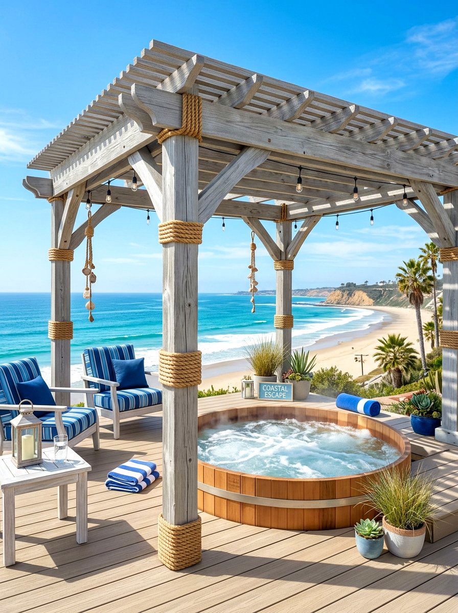 30 Pergola Over Hot Tub Ideas for a Spa-Like Backyard Retreat