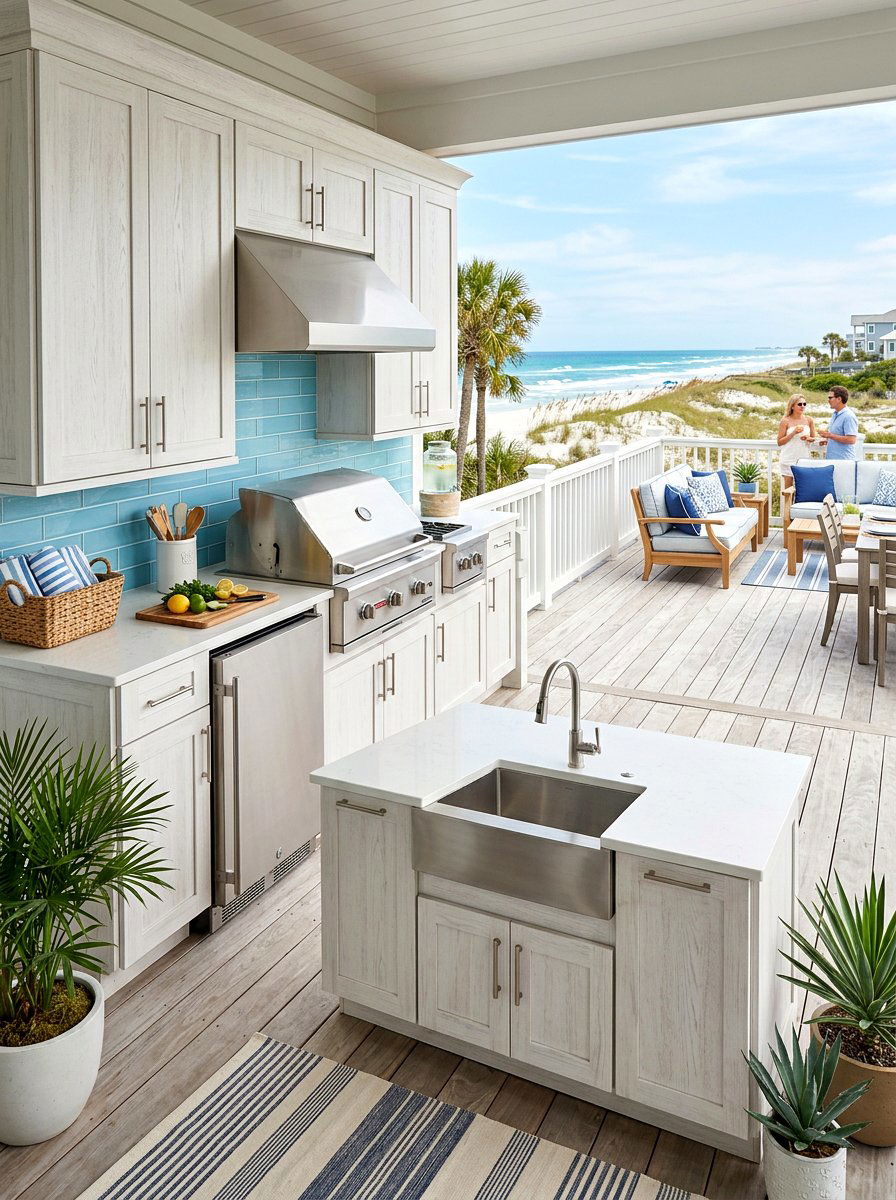 Coastal Style Outdoor Kitchen - 30 outdoor kitchen ideas