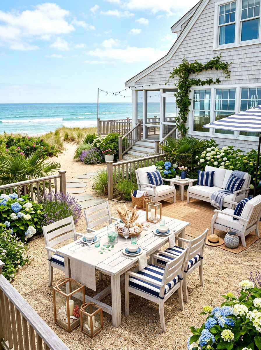 Coastal Style Patio - 30 al fresco dining ideas