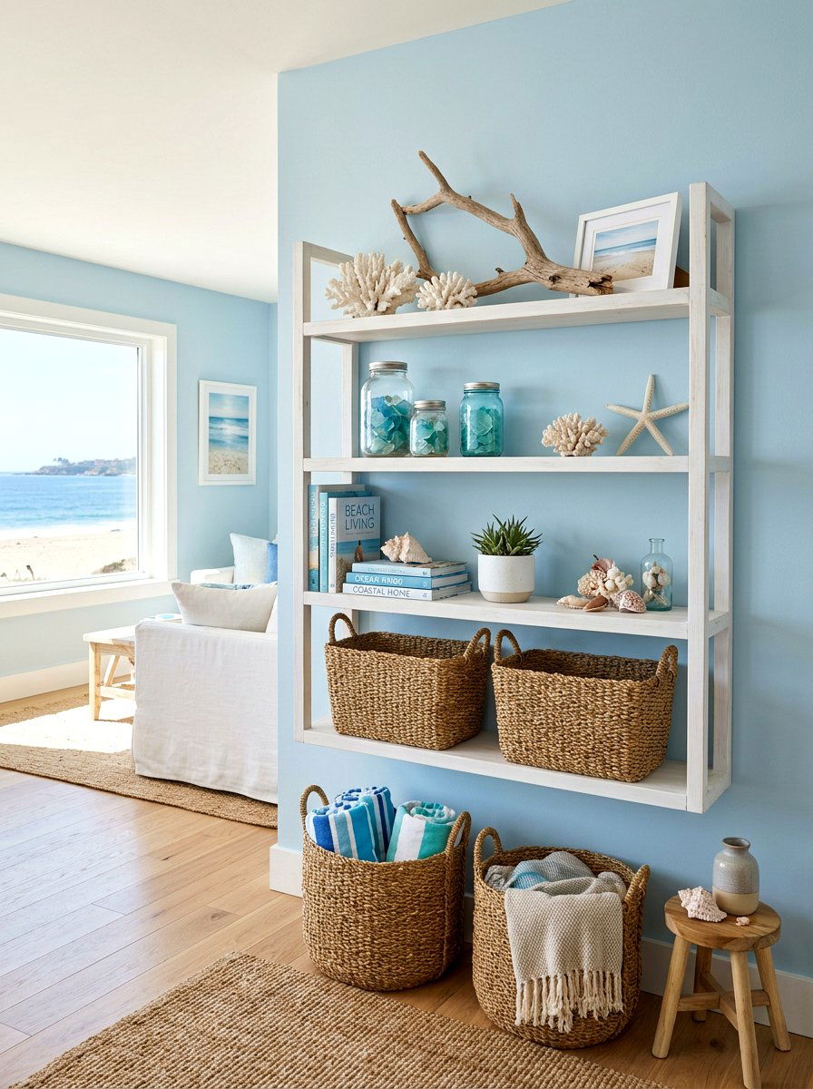 Coastal Style Shelf - 30 shelf styling for Instagram ideas