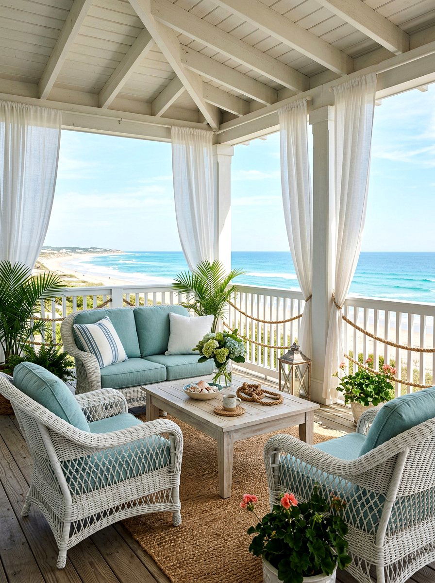 Coastal Style Veranda - 30 veranda lounge ideas