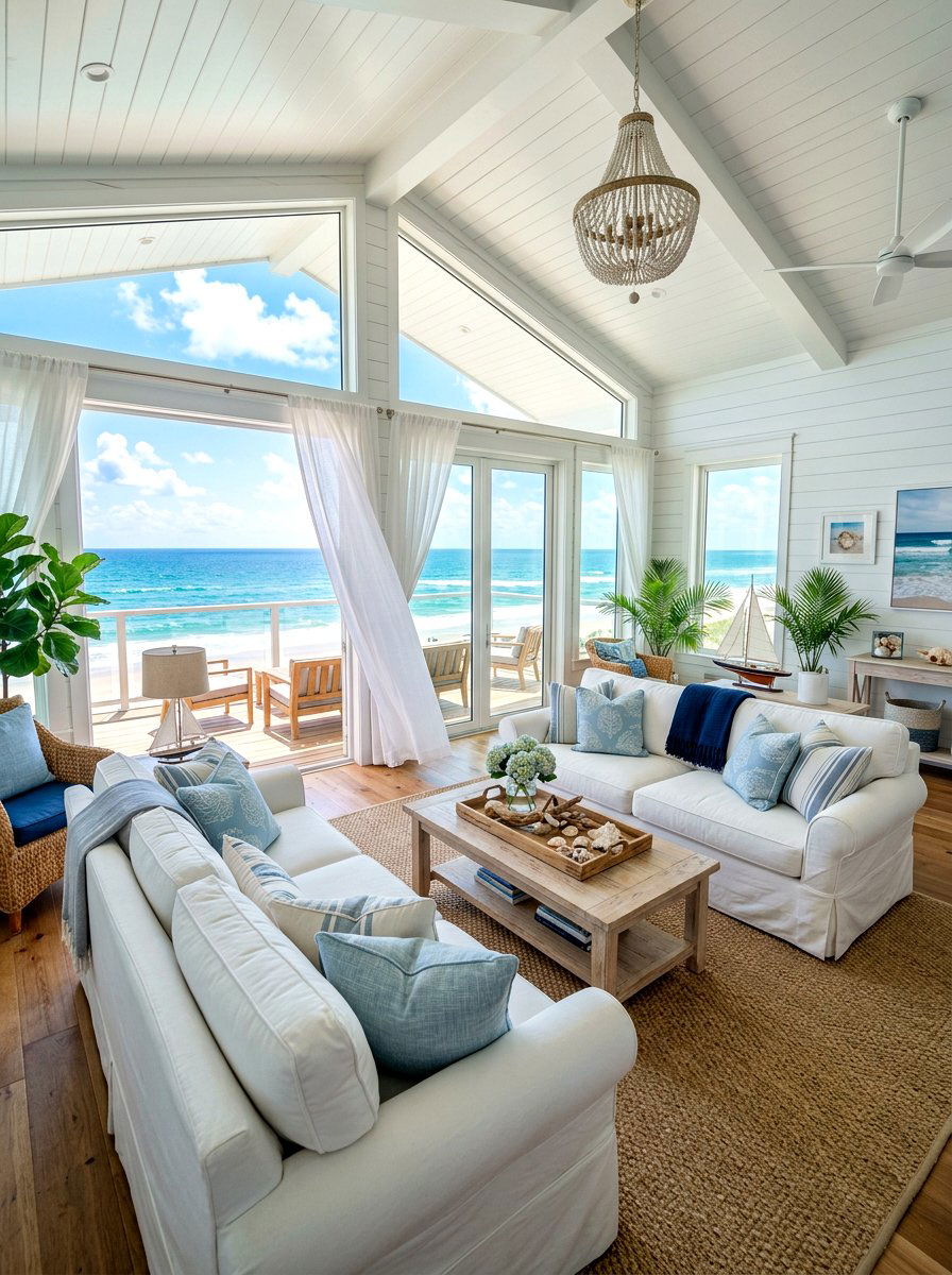 Coastal Sunroom - 30 sunroom decor ideas