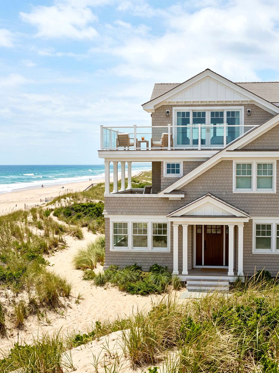 Coastal Taupe Shingle House - 30 taupe exterior ideas