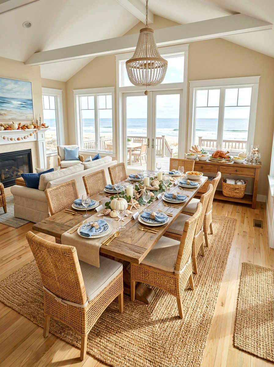Coastal Thanksgiving Hosting Room - 30 Thanksgiving hosting room ideas