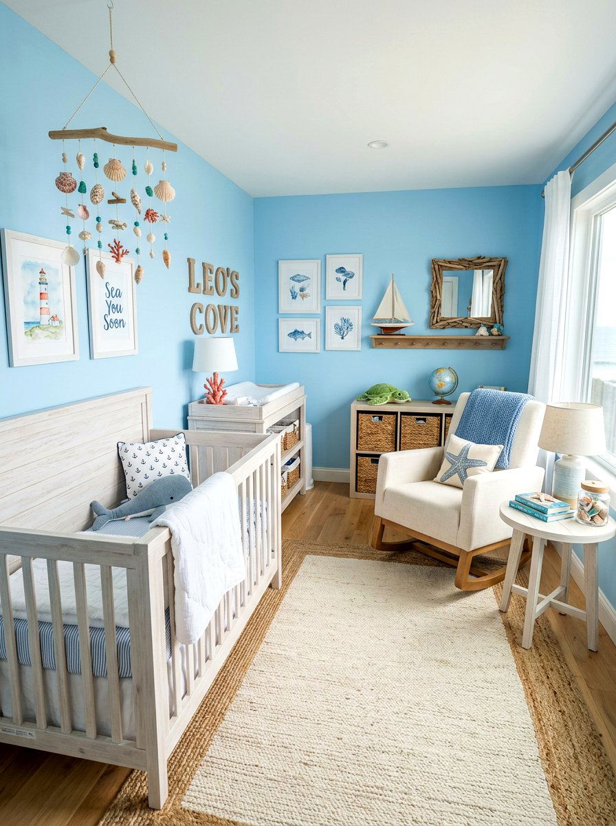 Coastal Theme Nursery - 30 gender neutral baby room ideas