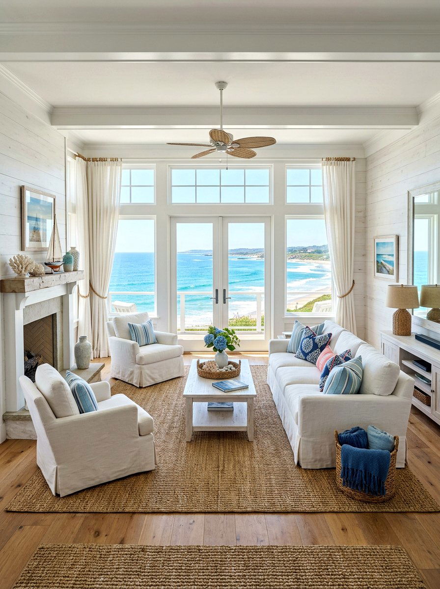 Coastal Traditional Living Room Decor - 30 collected traditional living room ideas
