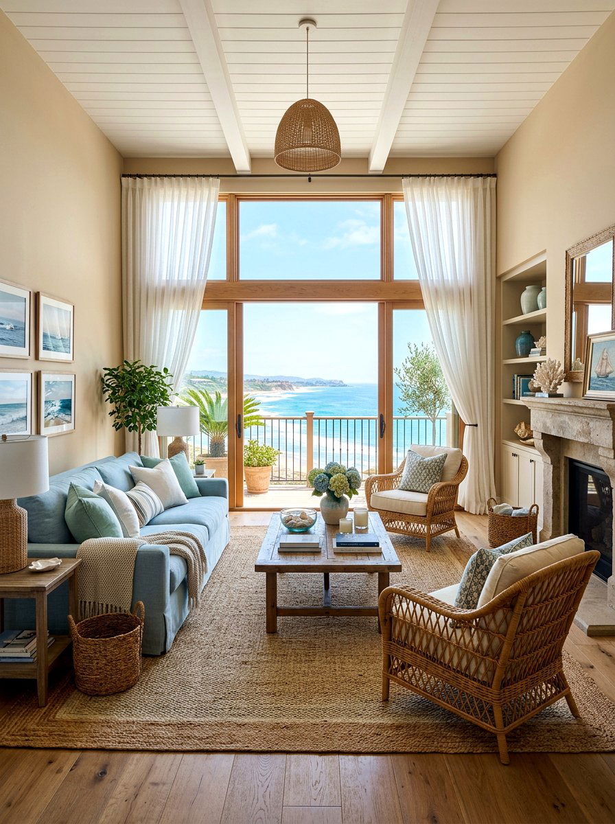 Coastal Traditional Living Room - 30 updated traditional living room ideas
