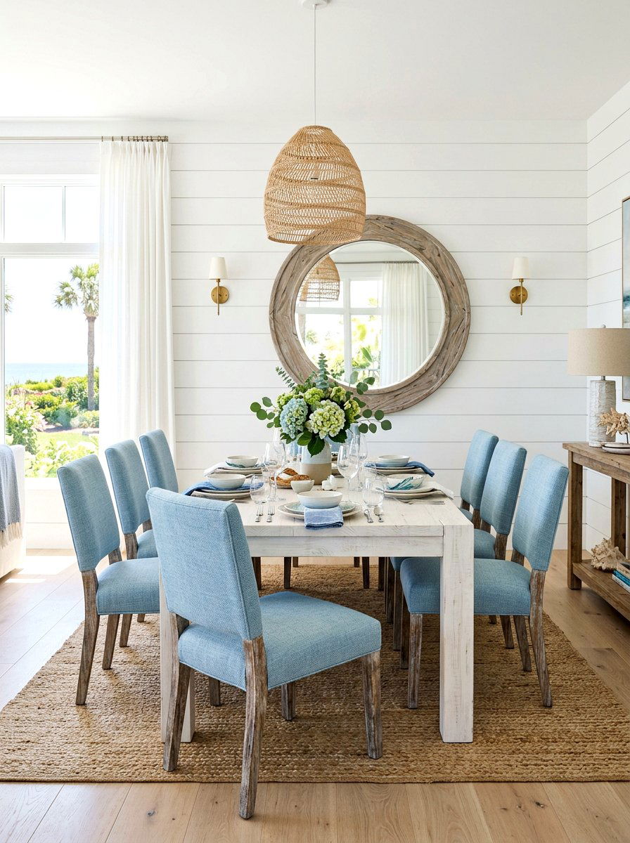 Coastal Upholstered Chairs - 30 upholstered dining chair ideas