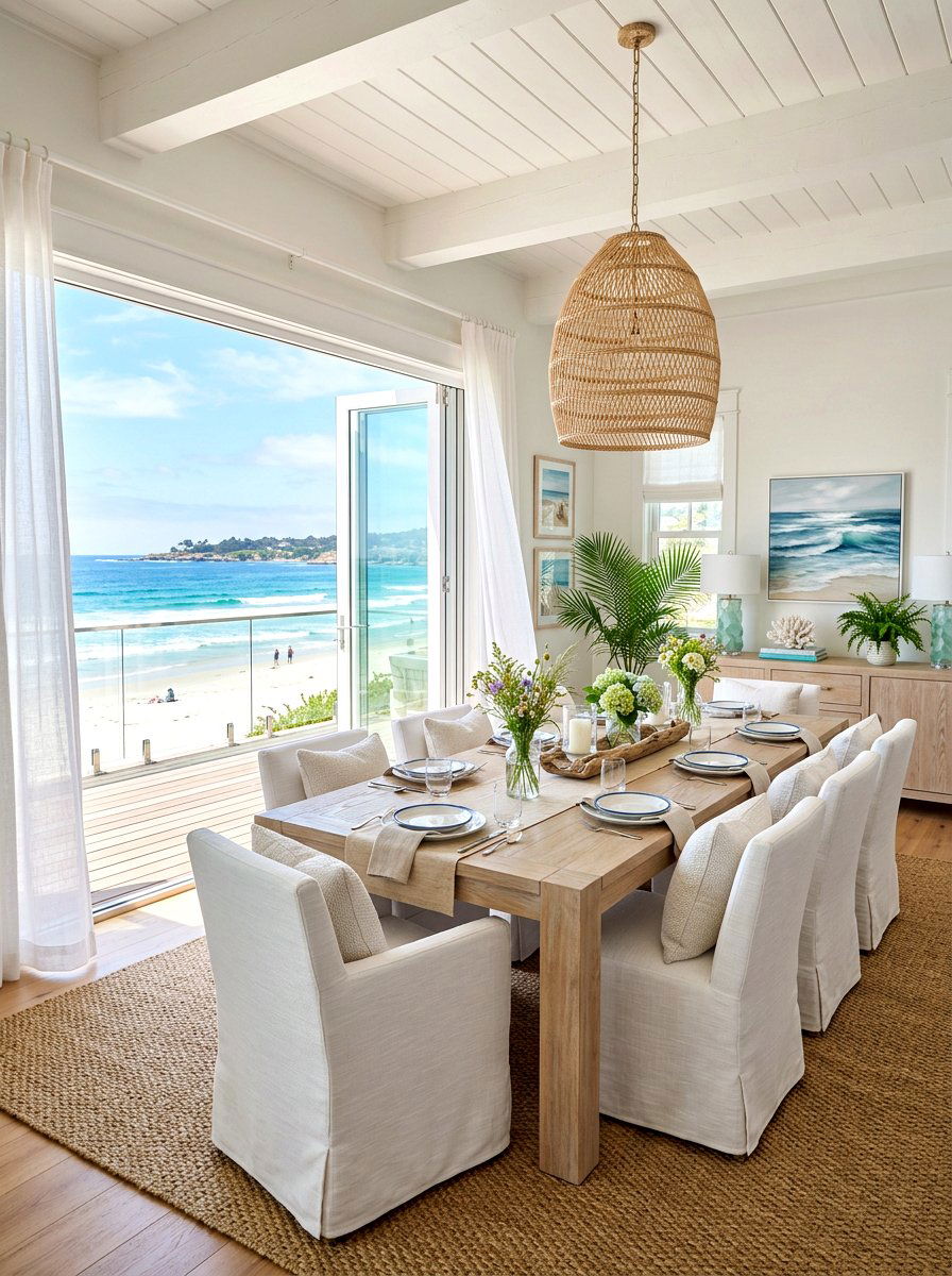 Coastal Waterfront Dining Room - 30 editorial dining room ideas