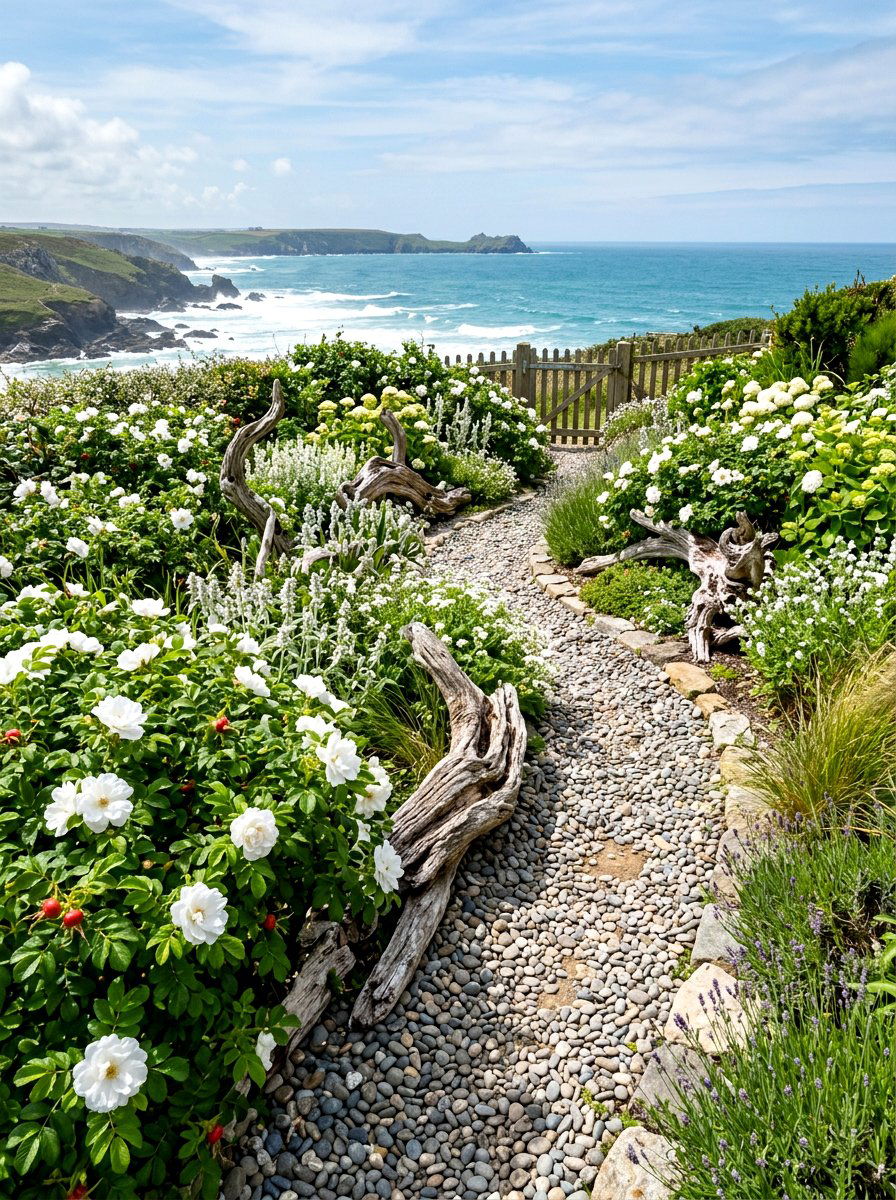Coastal White Garden - 30 white flower garden ideas