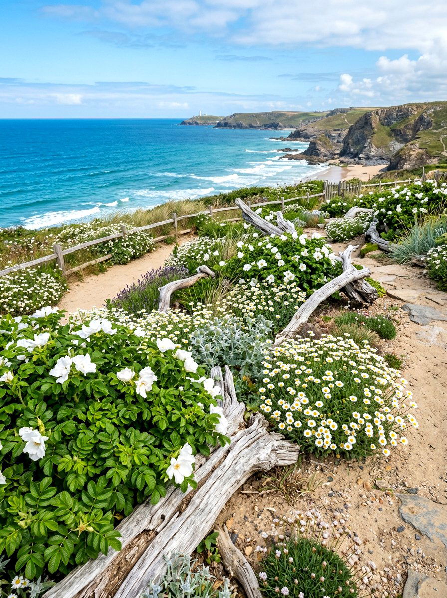 Coastal White Garden - 30 white bloom garden ideas