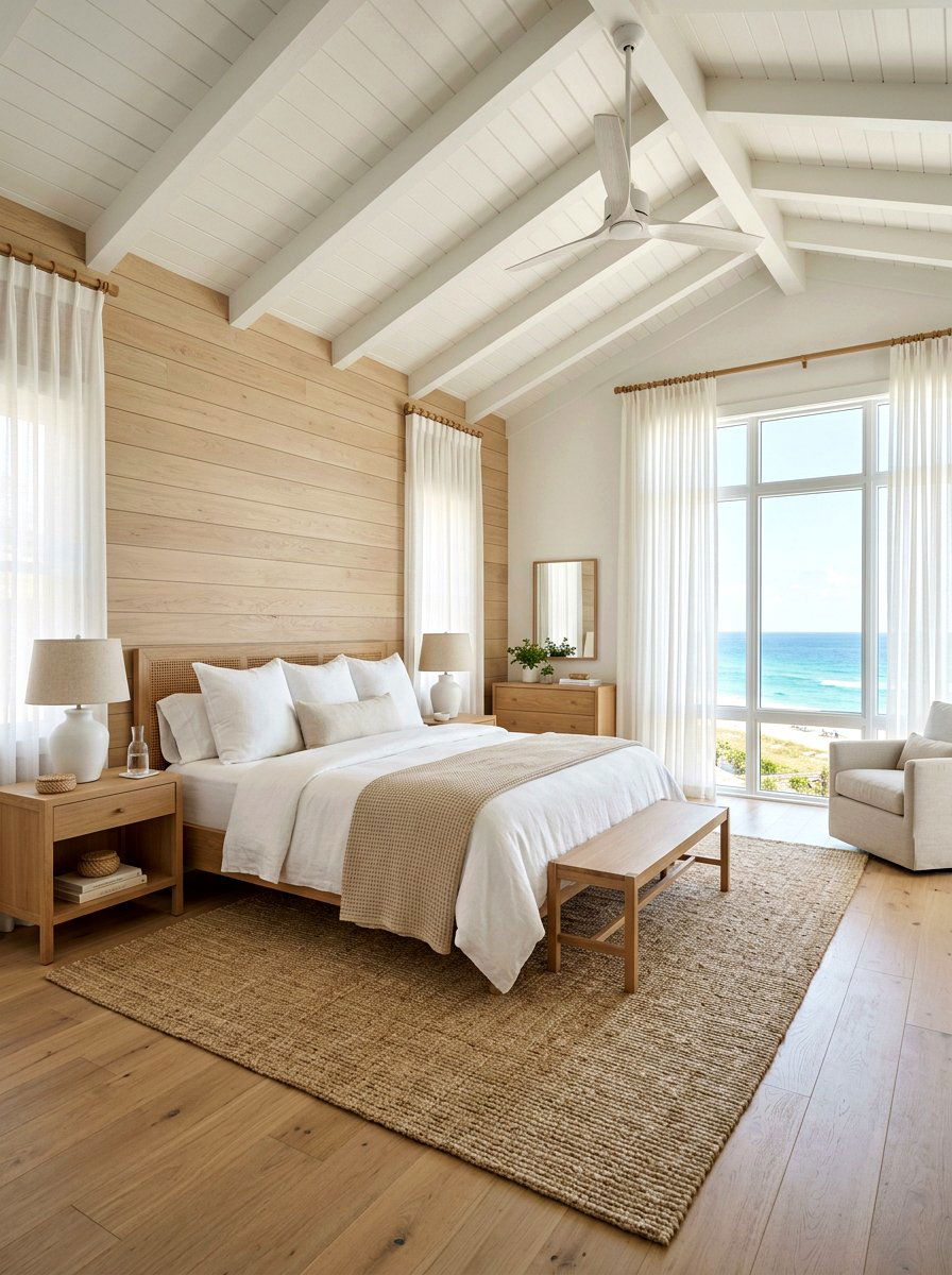 Coastal White Master Suite - 30 resort bedroom ideas
