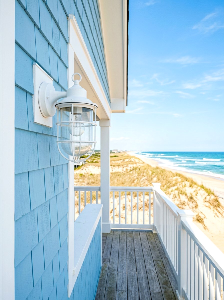 Coastal White Sconce - 30 outdoor wall light ideas