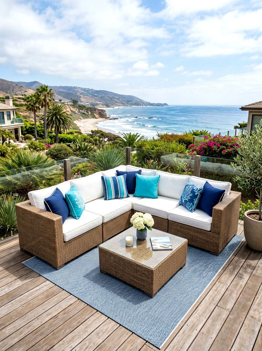 Coastal Wicker Patio Furniture - 30 coastal home decor ideas