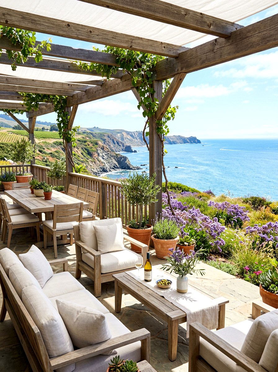 Coastal Wine Country Style - 30 wine country patio ideas