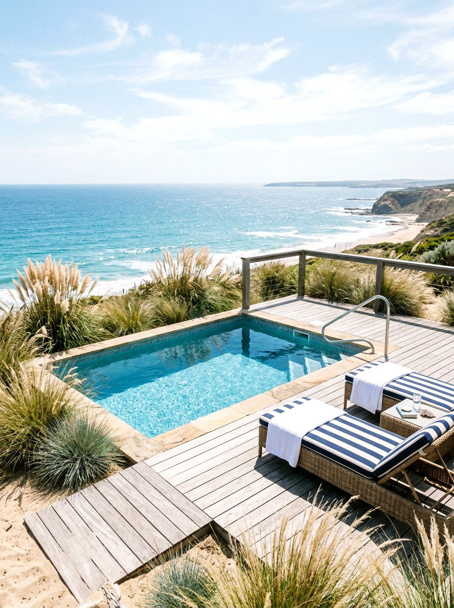 Coastal aesthetic plunge pool - 30 plunge pool backyard ideas aesthetic