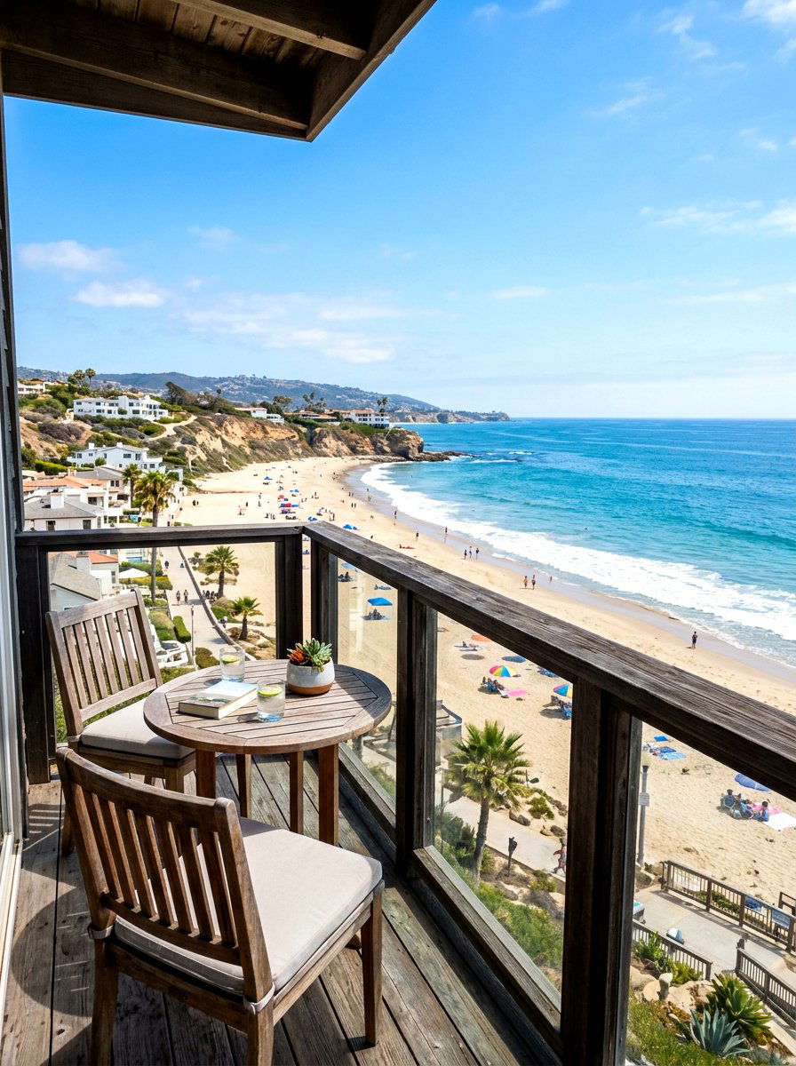 Coastal balcony beach view - 30 beach cottage exterior ideas